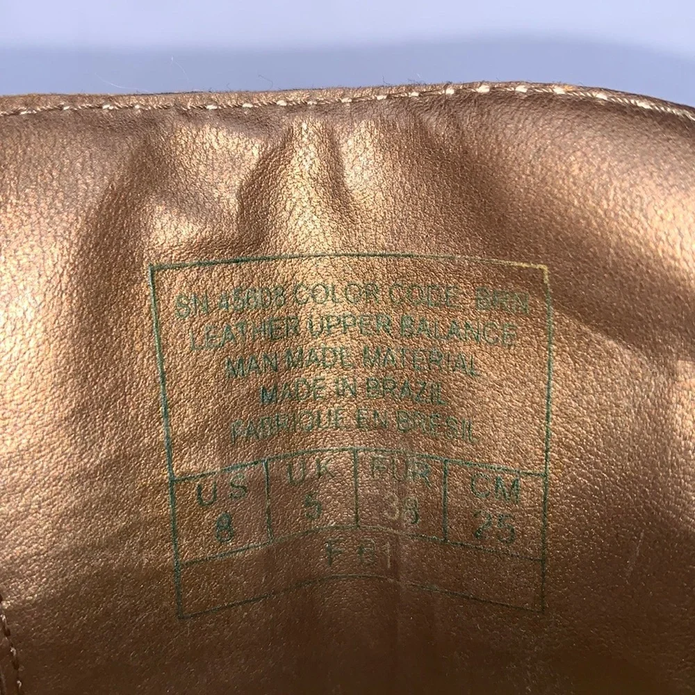 SOLD SKECHERS Vintage Y2K Lace Up Zipper Platform Chunky Heel Brown Ankle Boots - Picture 7 of 9